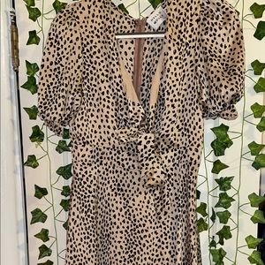 Tan polkadot high low dress from Hello Molly- worn once (pictured) size medium
